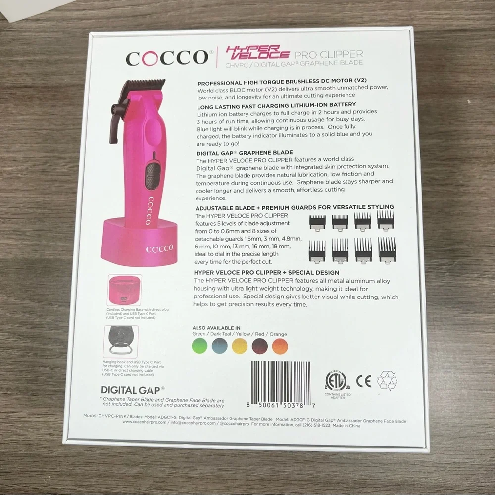 Cocco Hyper Veloce Pro Pink Hair Clippers